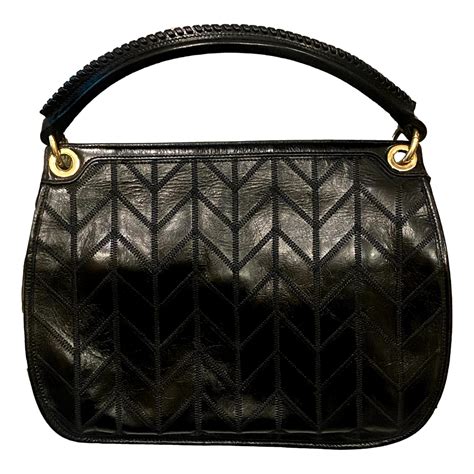 miu miu vitello shine|Miu Miu Vitello Shine Patch Black Leather Satchel Bag.